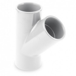 TE 45º PVC PRESION ENC 50 blanco