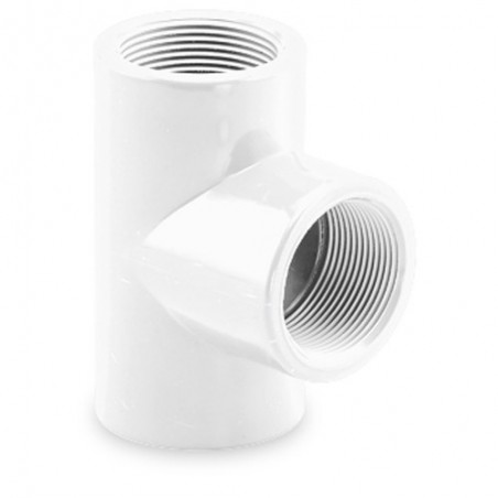 TE 90º ROSCADO PVC PRESION H-H 1 1/2" blanco