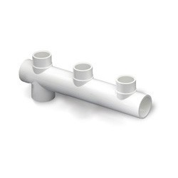 COLECTOR 3 VIAS PVC PRESION ENC 32 B/LAT blanco