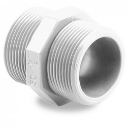 MACHON ROSCADO PVC PRESION M-M 3/4" blanco