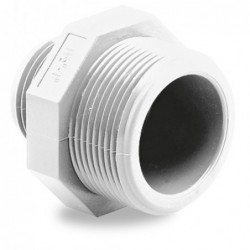 MACHON ROSCADO RED PVC PRESION M-M 3/4"X 1/2" blanco